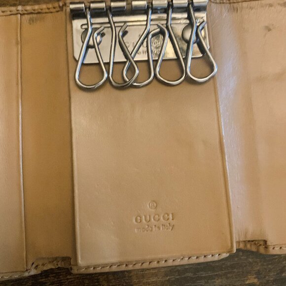 Gucci Key holder Key case Sherry Line Beige Woman Authentic Vintage - Picture 6 of 14